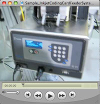 Sample Inkjet Coding Card Feeder System