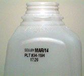 Inkjet Coding on plastic milk container